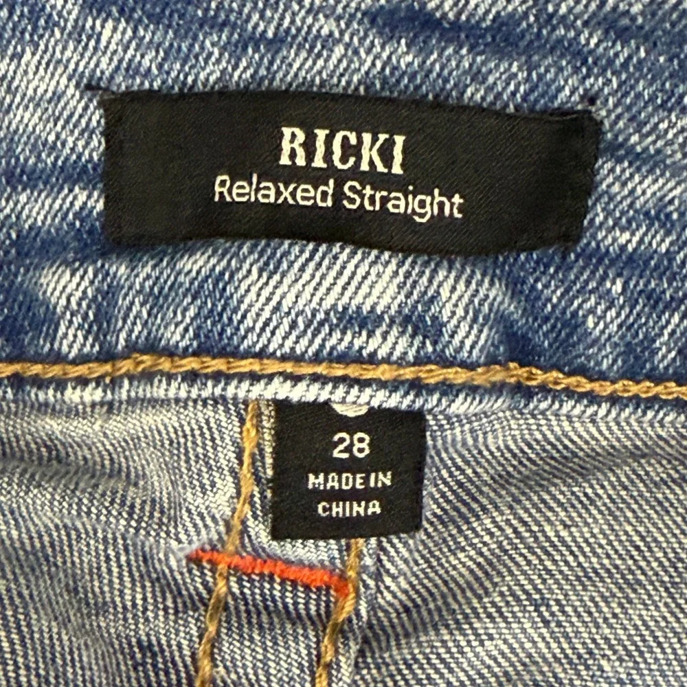 True Religion Ricki Relaxed Straight Jeans Mens 28x32 Blue Acid Wash Denim Y2K